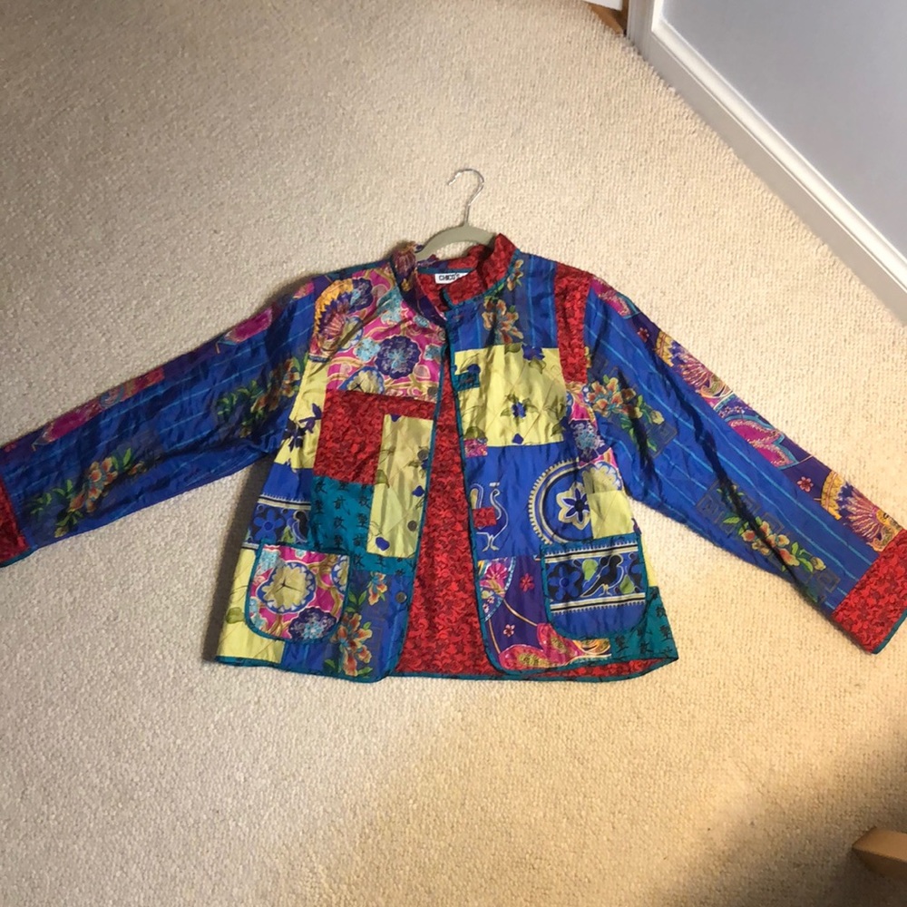 100% silk patchwork jacket